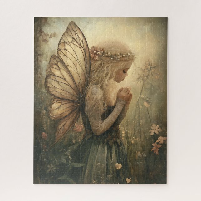 Puzzle Vintage Woodland Fairy with Floral Crown (Vertical)