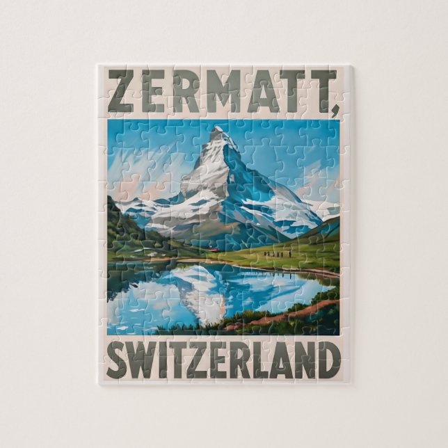 Puzzle Vintage Zermatt Suiza Matterhorn (Vertical)