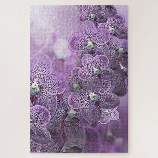 Puzzle Violet Purple Blooming Flor Orquídea Messenger Ba (Vertical)