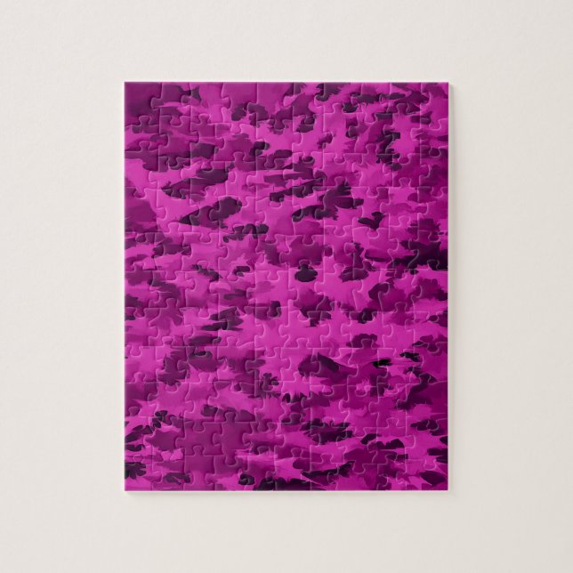 Puzzle Violeta abstracta del arte pop del follaje (Vertical)