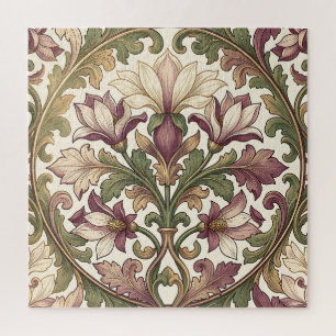 Puzzle Violeta Victoriana Crema Floral Ornata