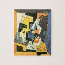 Puzzle Violín y vidrio de Juan Gris, cubismo vintage