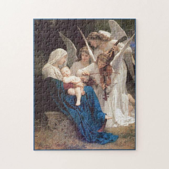 Puzzle Virgen Bougereau con ángeles arte cristiano Jigsaw (Vertical)