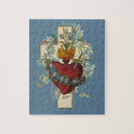 Puzzle Virgen cruzada María Inmaculado Corazón Religioso