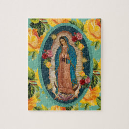 Puzzle Virgen Guadalupe María Rosas Amarillas Religiosas