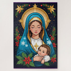 Puzzle Virgen María Católica Romana Navidad Cristiana