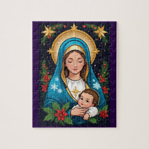 Puzzle Virgen María Católica Romana Navidad Cristiana