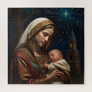 Puzzle Virgen María y Jesús Navidades Natividad