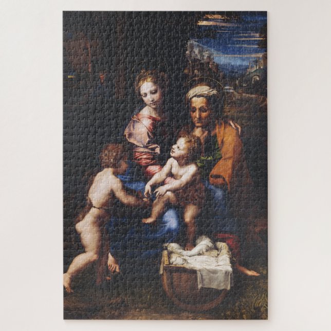 Puzzle Virgen María y Niño con Juan el Bautista (Vertical)
