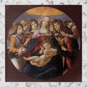 Puzzle Virgen y Niño con Ángeles por Sandro Botticelli
