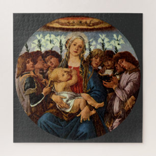 Puzzle Virgen y Niño con Ocho Ángeles por Botticelli