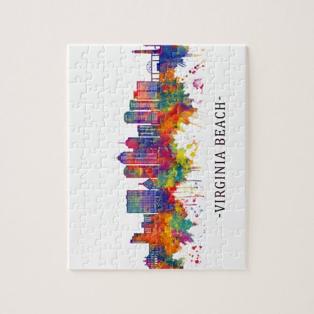 Puzzle Virginia Beach Virginia Skyline (Vertical)