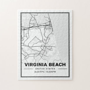 Puzzle Virginia Beach Virginia USA Travel City Map