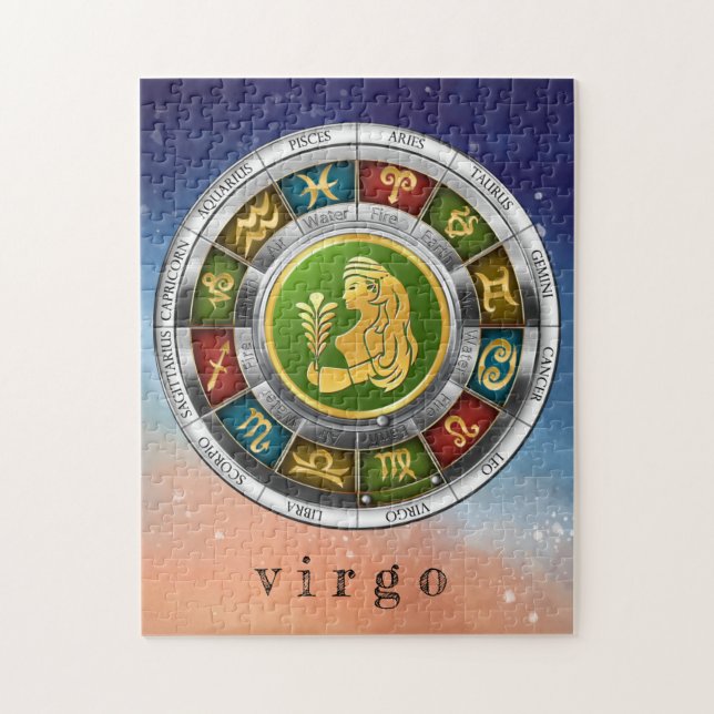 Puzzle Virgo (23 de agosto a 22 de septiembre). Rótulos z (Vertical)