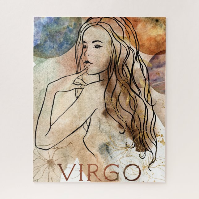 Puzzle Virgo Maiden Earth firma el símbolo astrológico or (Vertical)