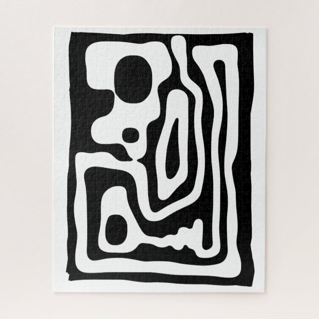 Puzzle Vise Grip: Resumen en blanco y negro (Vertical)