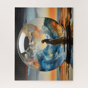 Puzzle Visión contemporánea mujer moderna en una bola de