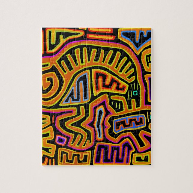 Puzzle Visión del Chamán Mola Peyote (Vertical)