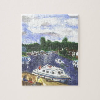 Puzzle Visión desde el puente Norfolk Broads de Wroxham