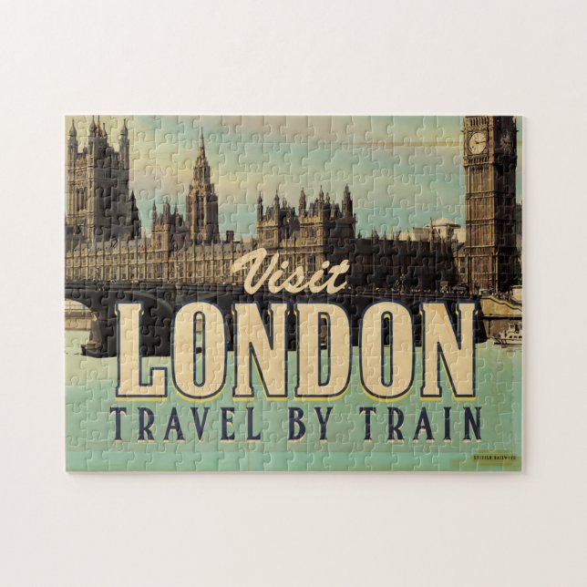 Puzzle Visit London vintage poster (Horizontal)