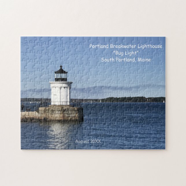 Puzzle Visita a Maine Lighthouse Bug Light S Portland (Horizontal)