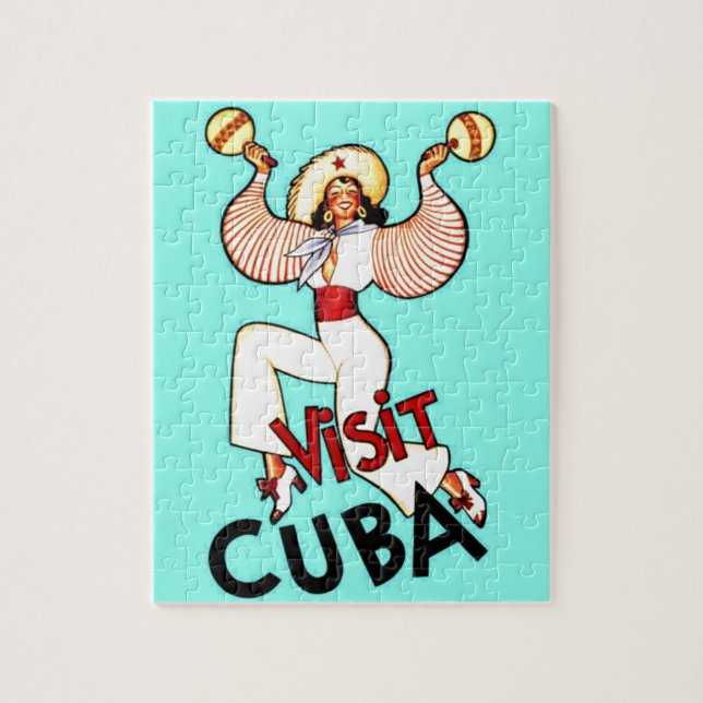 Puzzle Visita Cuba Viaje Viaje a Ilustracion Arte (Vertical)