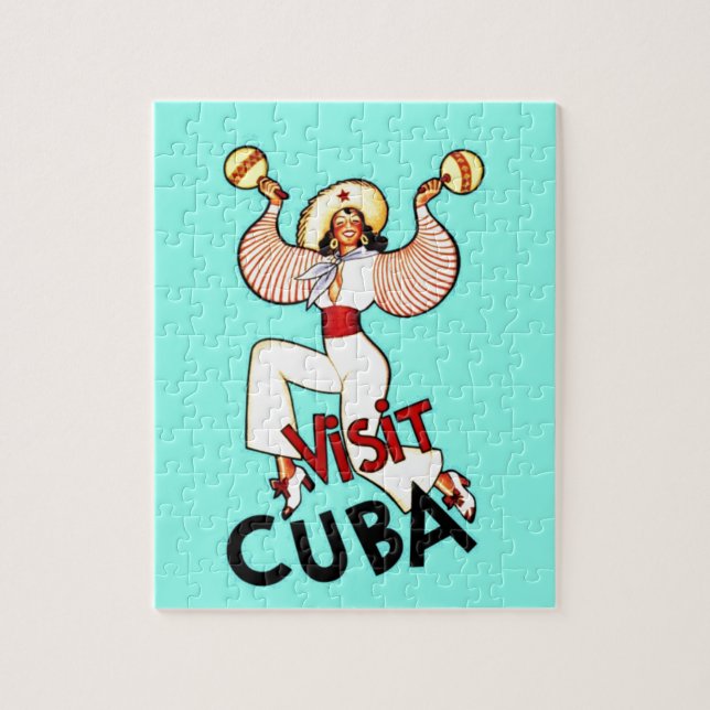 Puzzle Visita Cuba Vintage Travel (Vertical)