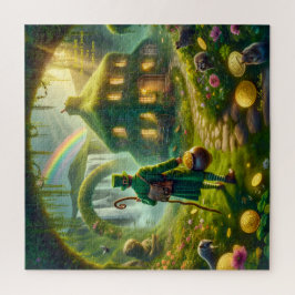 Puzzle Visita del duende a una cabaña de hadas 