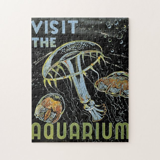 Puzzle Visita el Acuario - Poster WPA Jellies, Jellyfish (Vertical)