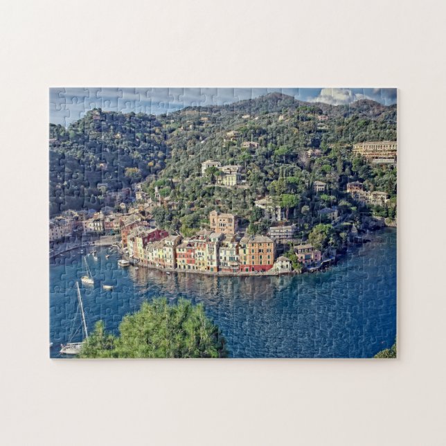 Puzzle Vista a Portofino, Italia - 11x14 - 252 pcs. (Horizontal)