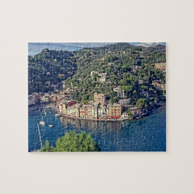 Puzzle Vista a Portofino, Italia - 8x10 - 100 pcs. (Horizontal)