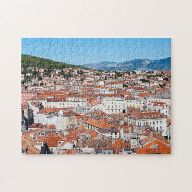Puzzle Vista aérea de la ciudad de Split - Dalmacia, Croa (Horizontal)