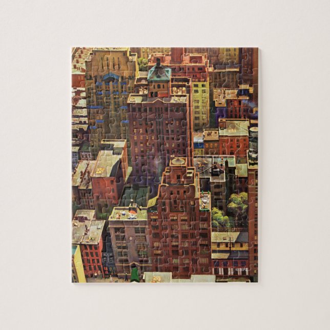 Puzzle Vista aérea de Nueva York por John Falter (Vertical)