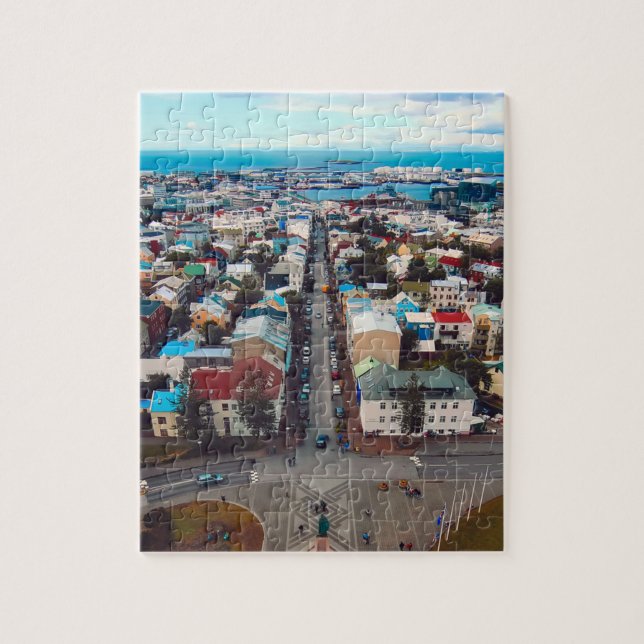 Puzzle Vista aérea de Reikiavik (Vertical)