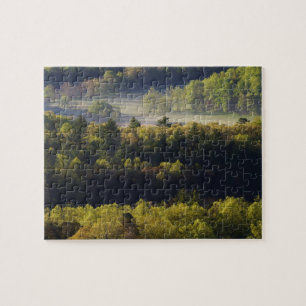 Puzzle Vista aérea del bosque en Cades Cove, Great Smoky