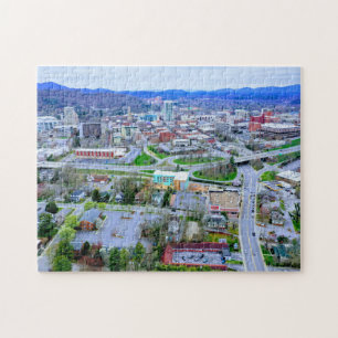 Puzzle Vista aérea del centro de Asheville