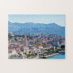 Puzzle Vista aérea del paseo marítimo de la ciudad dividi