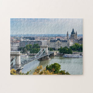 Puzzle Vista aérea del Puente de la Cadena en Budapest, H