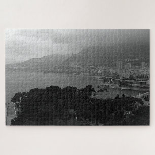 Puzzle Vista costera vintage de Mónaco Monte Carlo