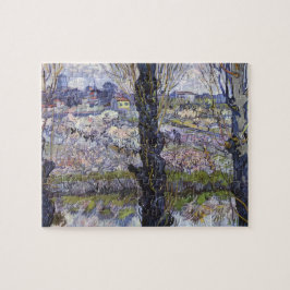 Puzzle Vista de Arles, huertos floridos por van Gogh