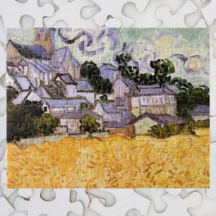 Puzzle Vista de Auvers con iglesia de Vincent van Gogh