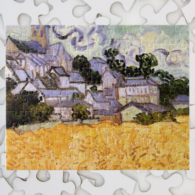 Puzzle Vista de Auvers con iglesia por Vincent van Gogh (Subido por el creador)