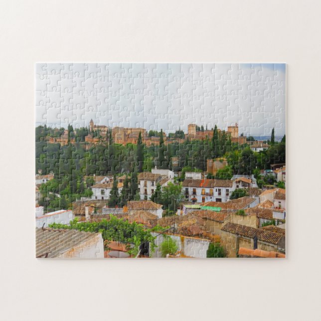 Puzzle Vista de Granada y de Alhambra, España - (Horizontal)