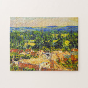 Puzzle Vista de la aldea de Giverny Monet Bella Artes