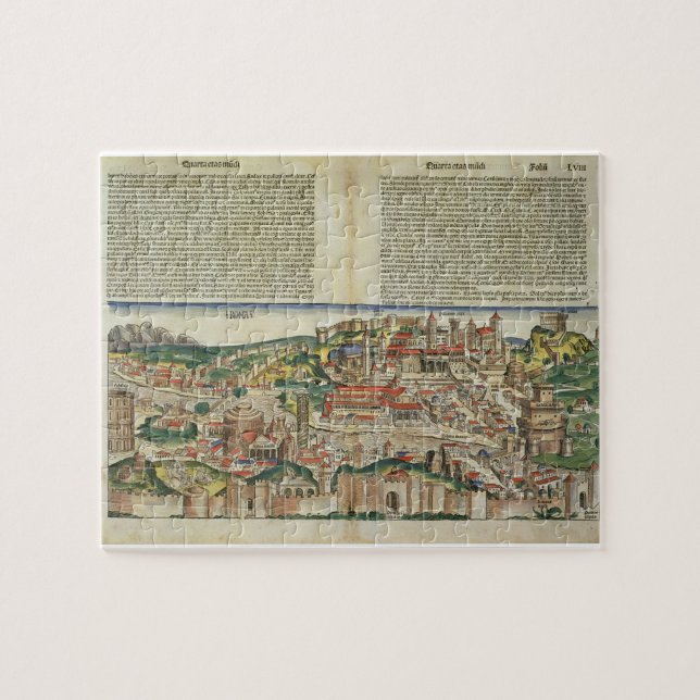 Puzzle Vista de la ciudad de Roma, de la Nuremberg Chron (Horizontal)