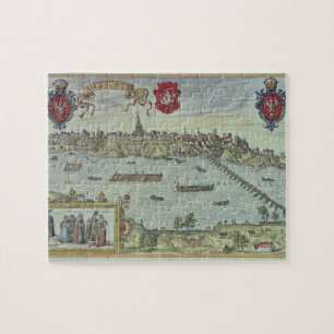 Puzzle Vista de la ciudad de Varsovia al lado del río