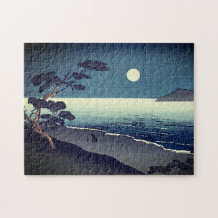Puzzle Vista de la playa del océano del amanecer japonés,