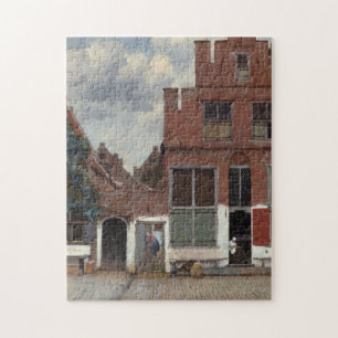 Puzzle Vista de las casas en Delft por Johannes Vermeer