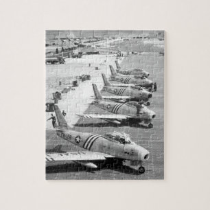 Puzzle Vista de los aeroplanos F-86 en la imagen