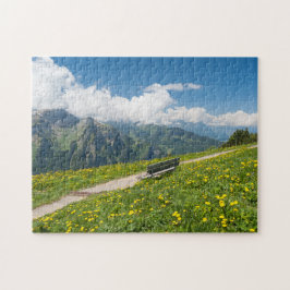 Puzzle vista de los Alpes suizos